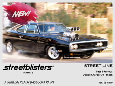 PEINTURE FAST & FURIOUS DODGE CHARGER 70'BLACK 30 ML - STREETBLISTERS - SB30-0310