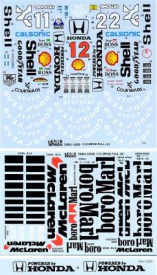 1/12 Mc LAREN MP4/6 FULL DECAL - TABU- TABU12028