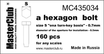 TETE DE BOULON EXAGONAL - résine 0.7mm - Masterclub - MC435034